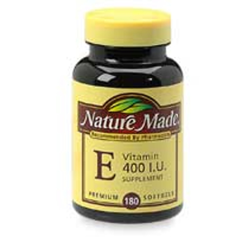 Vitamin E 400 I.U. Dietary Supplements For A Healthy Heart, By Nature Made - 180 Ea