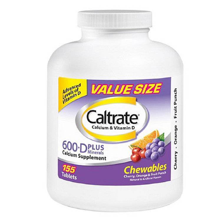 Caltrate Calcium And Vitamin D Plus Minerals 600+D Chewables - 155 Ea