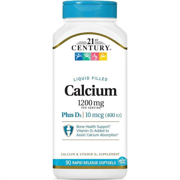 21St Century Calcium 600 Plus Vitamin D Softgels - 90 Ea