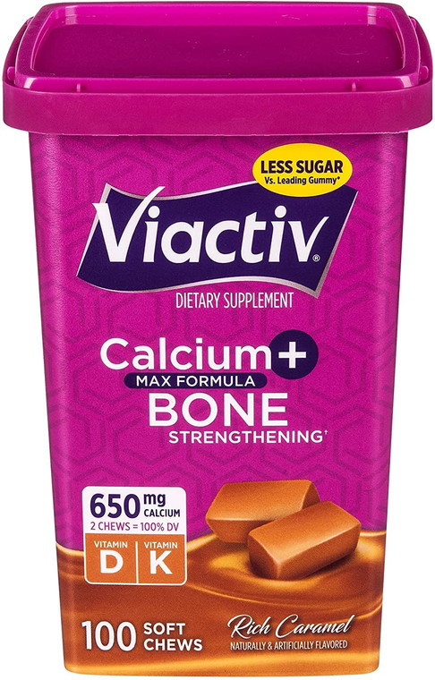 Viactiv Calcium Plus D, Caramel Soft Chews, 100 Ea