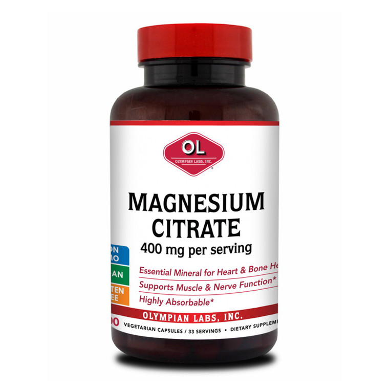 Olympian Labs Magnesium Citrate 400 Mg Capsules, 100 Ea