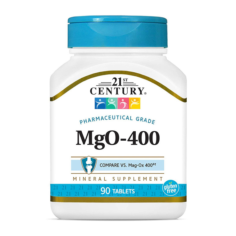 21st Century Magnesium Oxide 400 Mg Tablets, 90 Ea