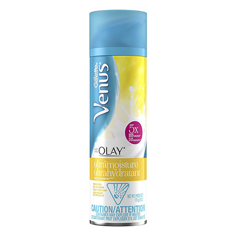 Gillette Venus With Olay Ultra Moisture Womens Shave Gel, Vanilla Cashmere, 6 Oz