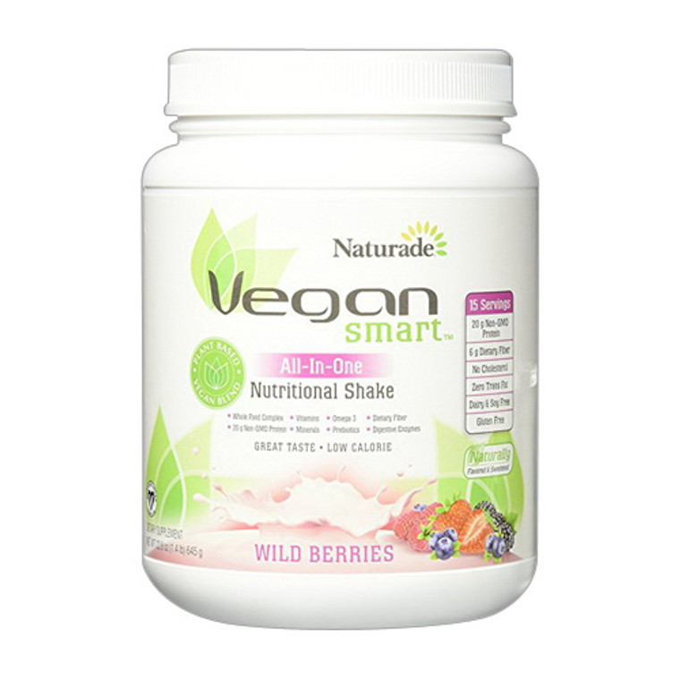 Naturade Vegansmart All-in-one Nutritional Shake, Wild Berries 22.8 Oz