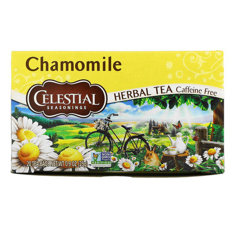 Celestial Seasonings Caffeine Free Chamomile Natural Herbal Tea, 20 Ea