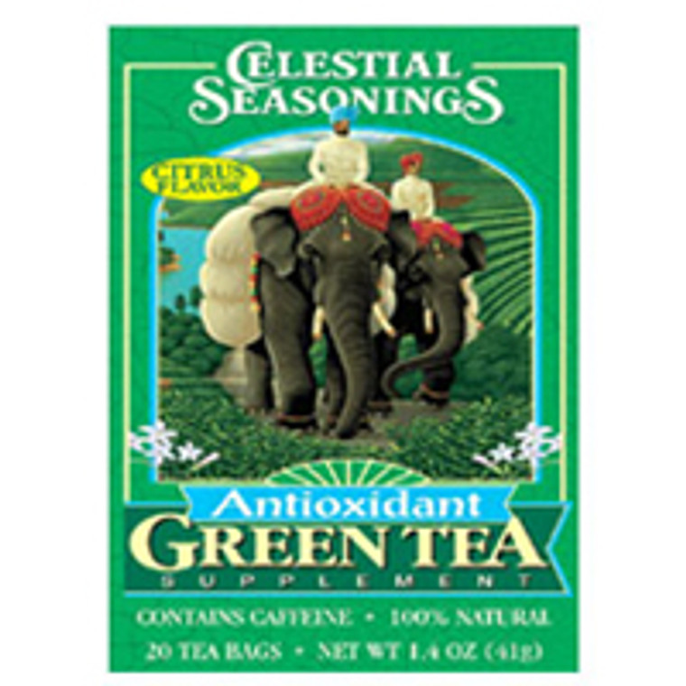 Celestial Seasonings Antioxidant Green Tea Supplement With Citrus Flavor - 20 Bags