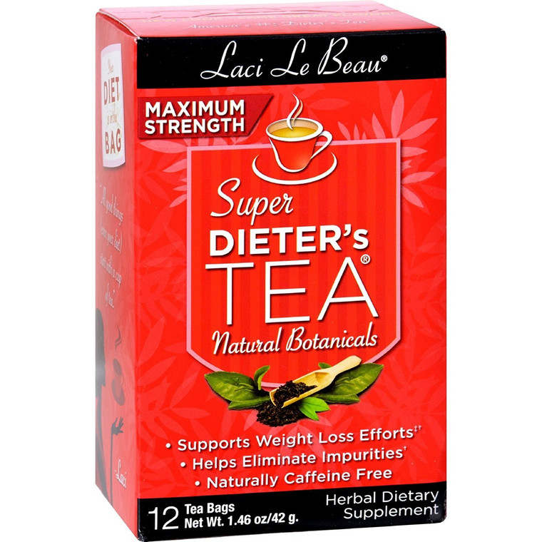 Laci Le Beau Maximum Strength Super Dieters Tea Bags, 12 Ea