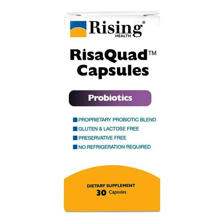 Rising Health Risaquad  Probiotics Dietary Supplement Capsules 30Ea