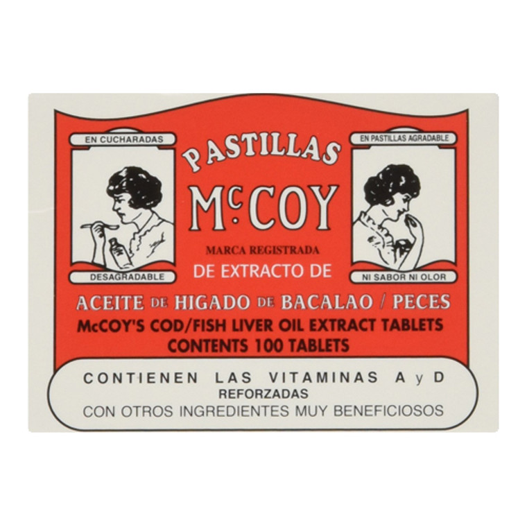 Pastillas Mccoy Vitamin Or Nutriceutical Tablets - 100 Ea