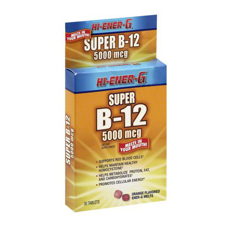 Hi-Ener-G Super B12 5000 Mcg Tablets, By Windmill - 30 Ea