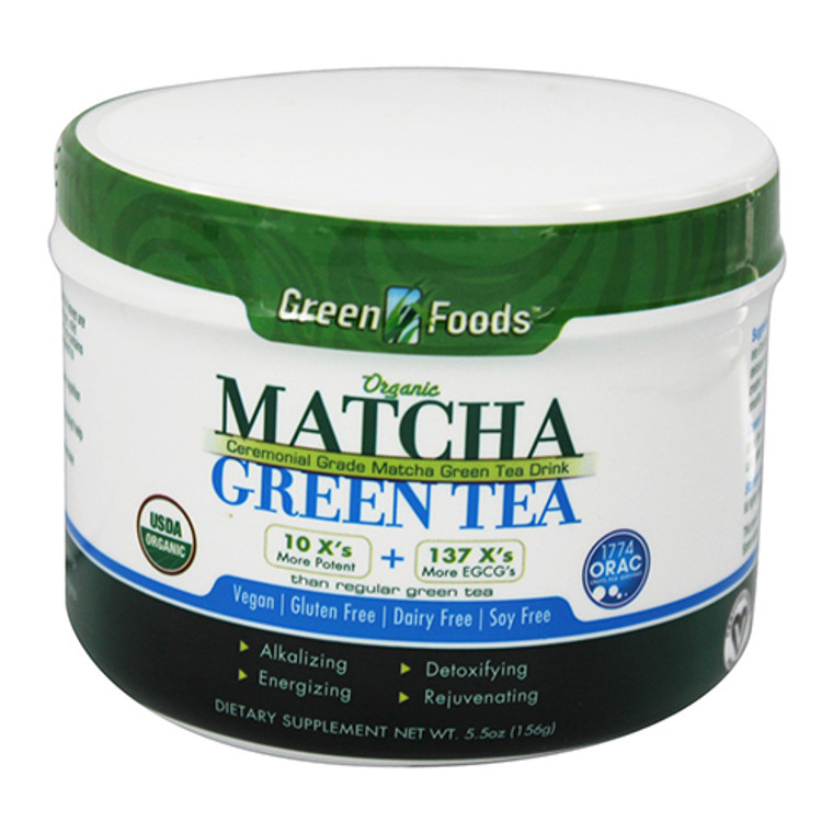 Green Foods Organic Matcha Green Tea, Vegan, Dairy Free - 5.5 Oz