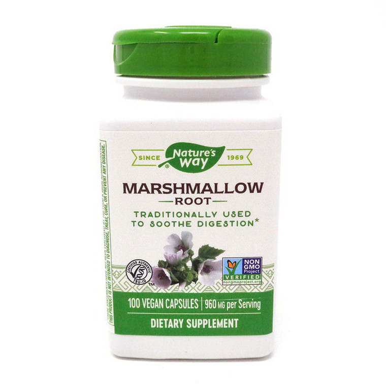 Natures Way Marshmallow Root 480 Mg Capsules - 100 Ea