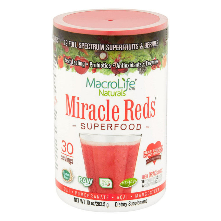 Macrolife Naturals Miracle Reds Antioxidant Super Food - 10 Oz