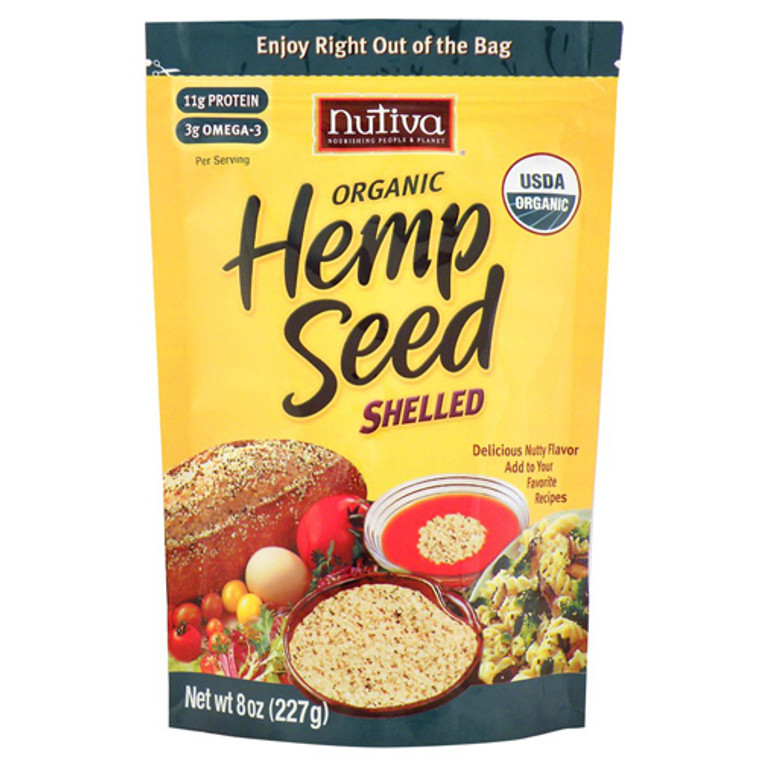 Nutiva Organic Hempseed, Raw Shelled - 8 Oz