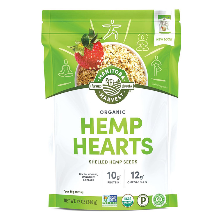 Manitoba Harvest Hemp Hearts Raw Shelled Hemp Seed, Certified Organic - 12 Oz