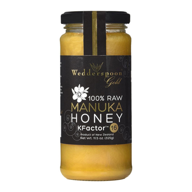 Wedderspoon Gold Raw Manuka Honey 325 mg KFactor 16 , 11.5 Oz