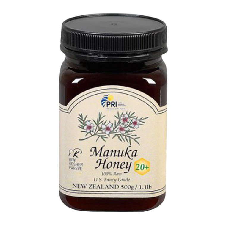 Pacific Resources International 100% Raw Manuka Honey Bio Active 20 Plus, 17.6 Oz