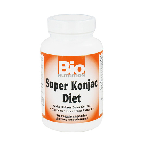 Bio Nutrition Super Konjac Diet Dietary Supplement Vegetarian Capsules 90Ea