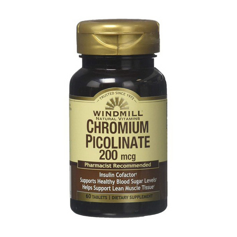 Chromium  Picolinate 200 Mcg Tablets By Windmill - 60 Ea