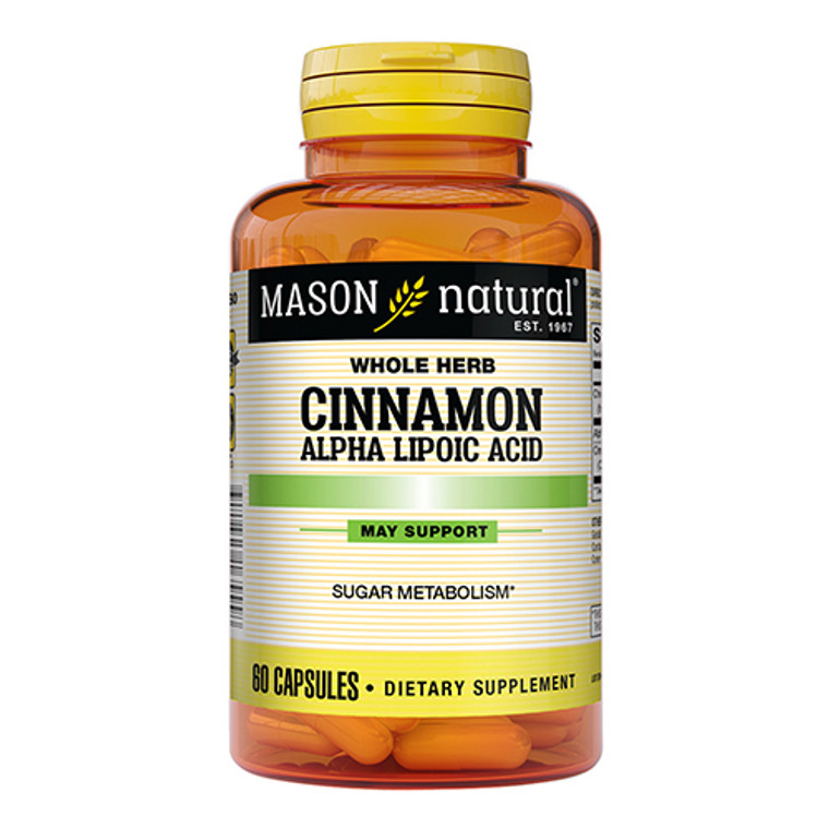 Mason Natural Cinnamon Alpha Lipoic Acid Complex Capsules - 60 Ea