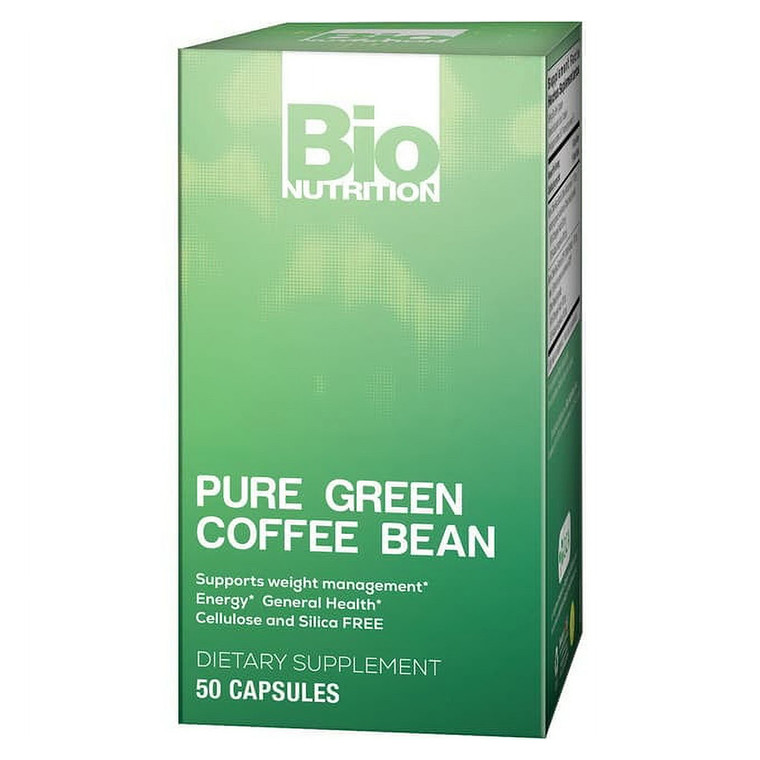 Bio Nutrition Pure Green Coffee Bean Dietary Supplement Capsules 50Ea