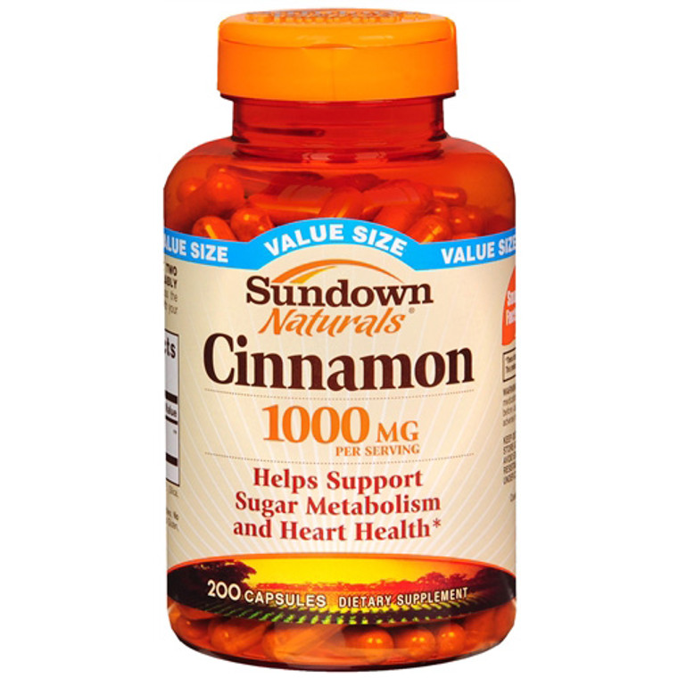 Sundown Naturals Naturals Cinnamon 1000 Mg Per Serving Capsules - 200 Ea