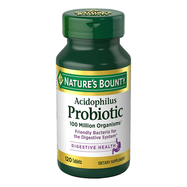 Natures Bounty Probiotic Acidophilus Tablets, 120 Ea