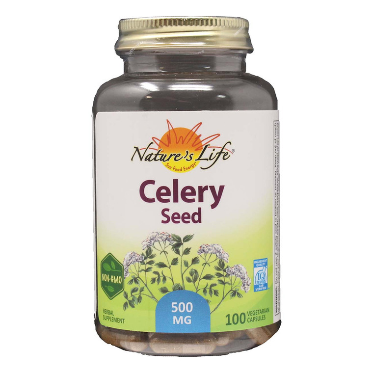 Natures Life Celery Seed 500mg Vegetarian Capsules Supports Circulation and Brain Health 100Ea