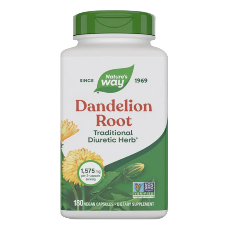 Natures Way Dandelion Root Capsules for Liver Detox and Digestive Support 180Ea