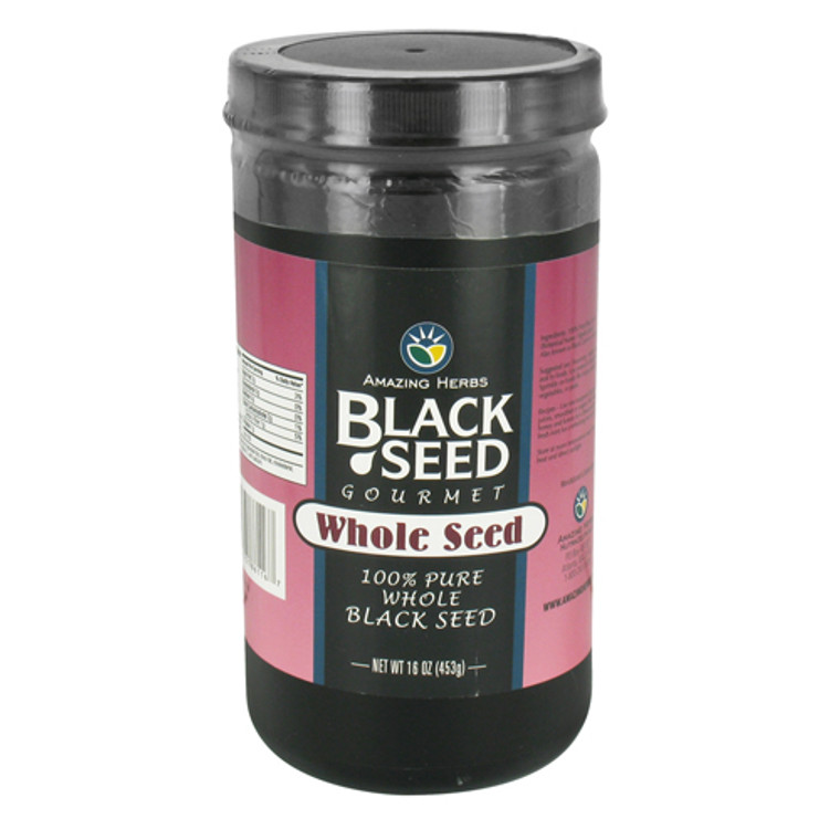 Amazing Herbs Black Seed Gourmet 100% Pure Whole Seed - 16 Oz