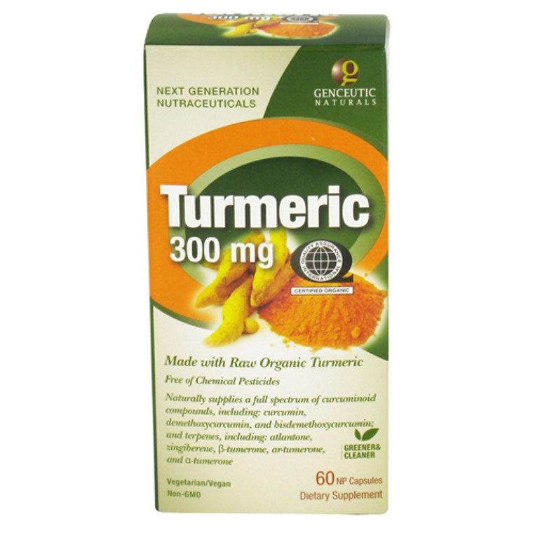 Genceutic Naturals Organic 300 Mg Turmeric Capsules - 60 Ea