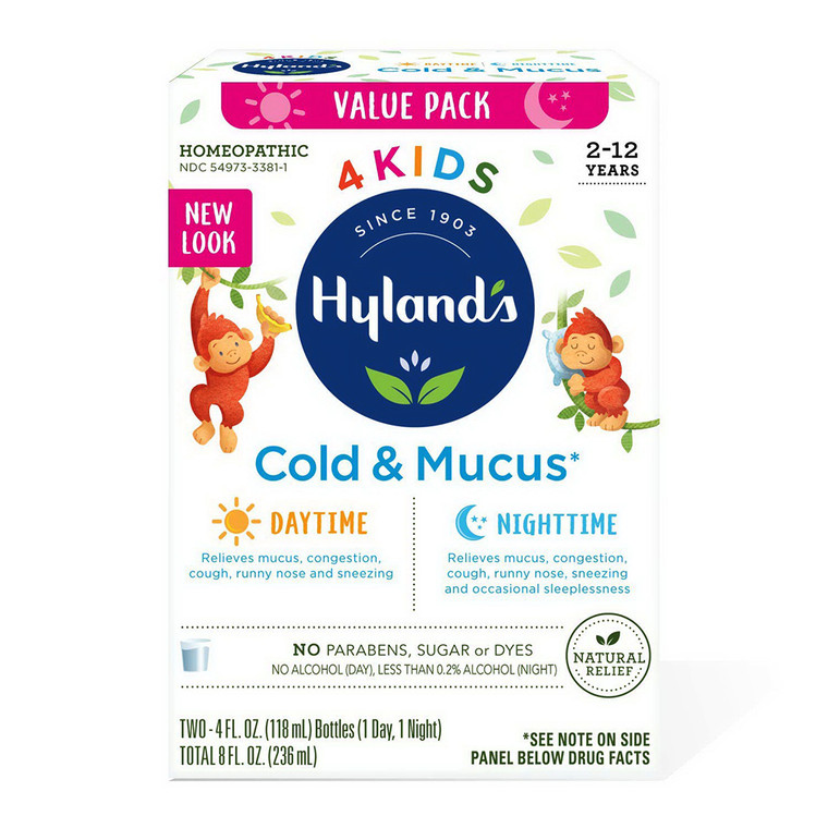 Hylands 4 Kids Cold N Mucus Day/Night Combo Pack, 8 Oz