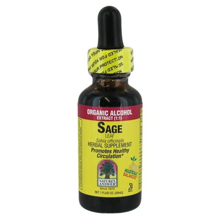 Natures Answer Sage Leaf Organic Alcohol - 1 Oz