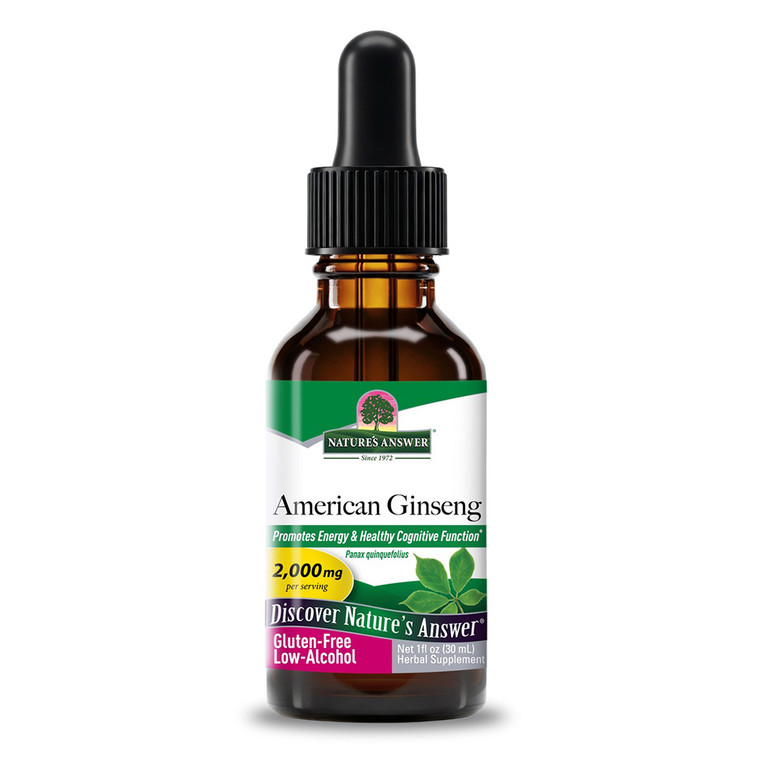 Natures Answer American Gingseng Root Extract 2000mg Support Energy and Focus 1Oz (30ml)
