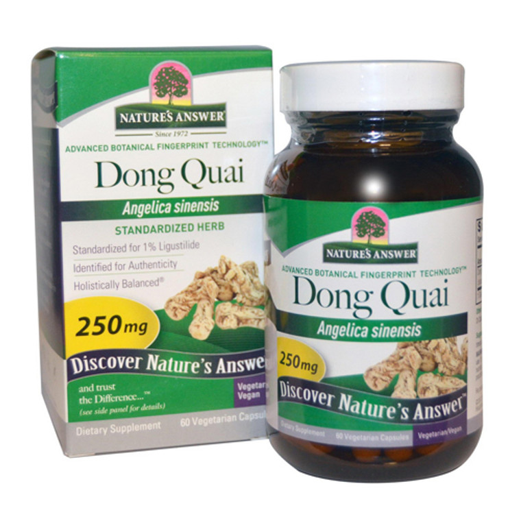 Natures Answer Dong Quai Root Vegetarian Capsules For Female Balance, 60 Ea