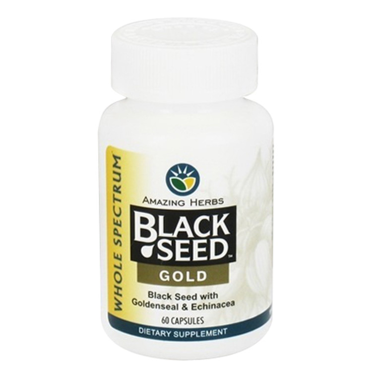 Amazing Herbs Black Seed Gold and Echinacea Capsules, 60 Ea