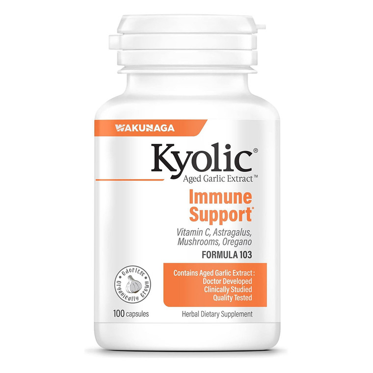 Kyolic Aged Garlic Extract Formula 103 Capsules for Immune Support 100Ea