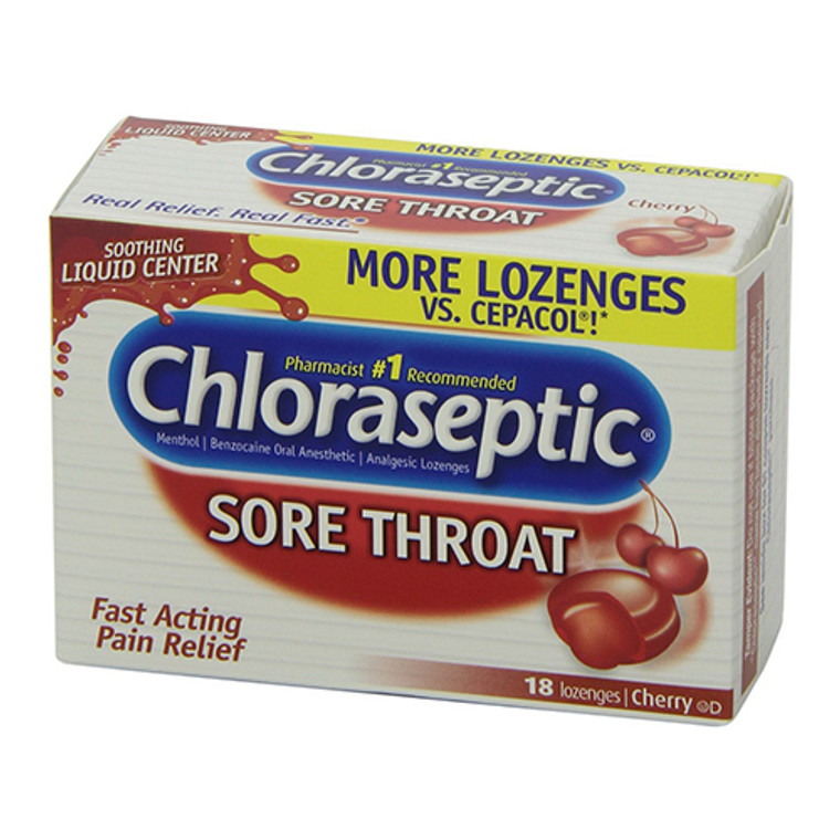 Chloraseptic Sore Throat Lozenges With Cherry Flavor - 18 Each