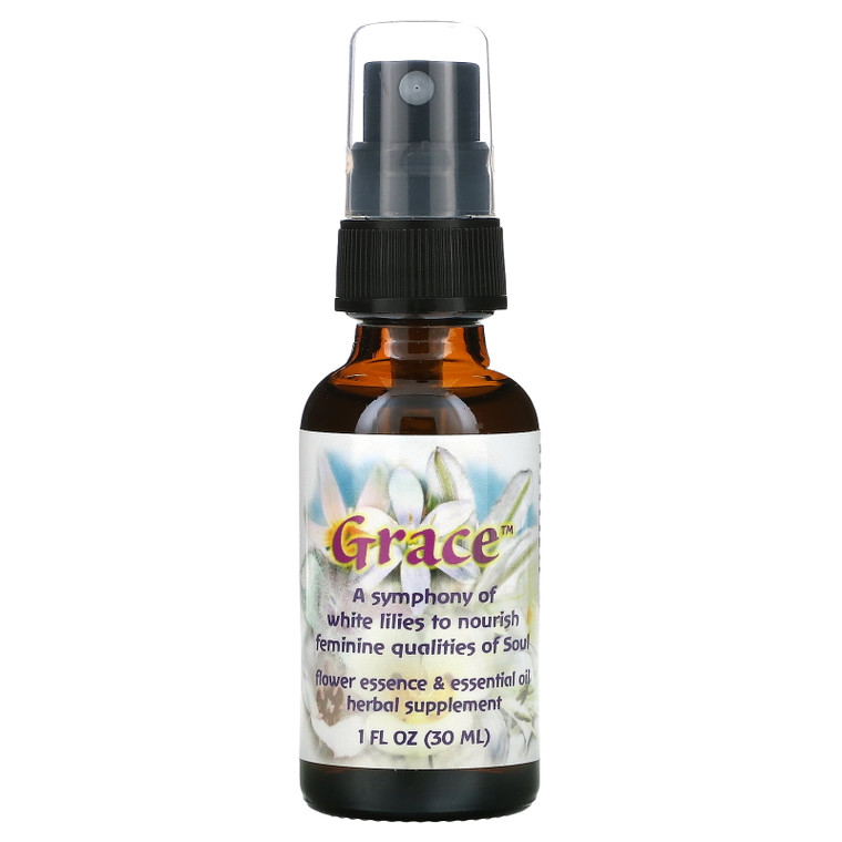 Flower Essence Flourishing Formula Grace Herbal Supplement Spray, 1 Oz