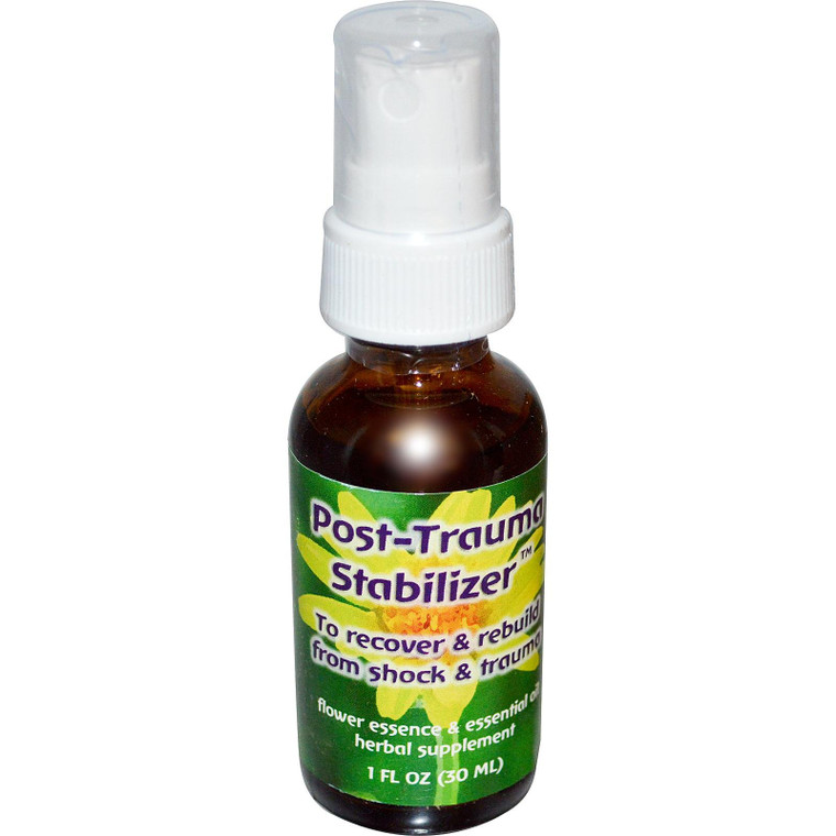 Flower Essence Post Trauma Stabilizer Herbal Supplement Spray, 1 Oz
