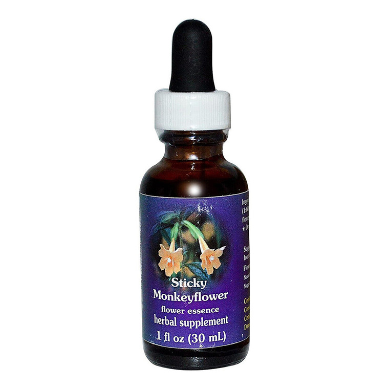 Sticky Monkeyflower Herbal Supplement Dropper By Flower Essence, 1 Oz