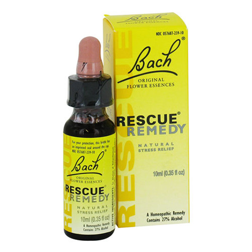 Bach Original Flower Essences Rescue Remedy Natural Stress Relief Liquid  0.35Oz (10ml)