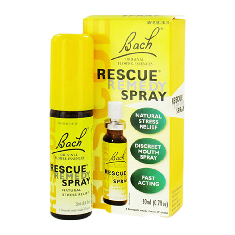 Bach Original Flower Essences Rescue Remedy Natural Stress Relief Spray 0.7Oz (20ml)