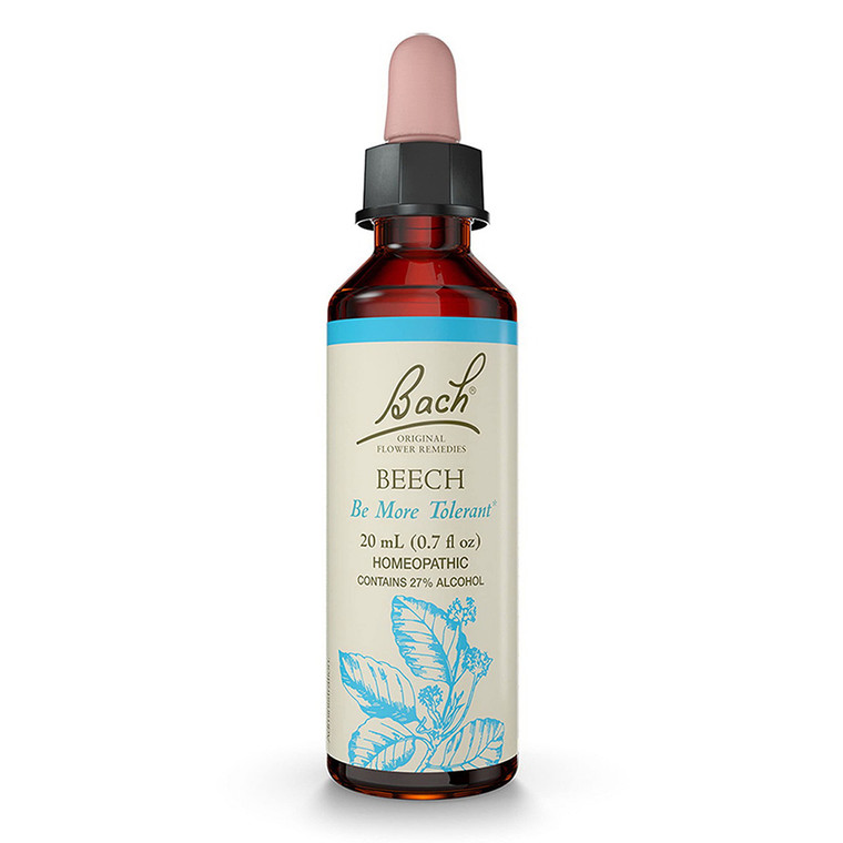 Bach Original Flower Essences Be More Tolerant for Naturally Occurring Nervous Tension Beech 0.7Oz (20ml)