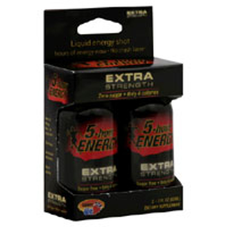 Living Essentials Extra Strength 5-Hour Energy Drink, Berry Flavor - 2 Oz/Bottle, 2 Pack