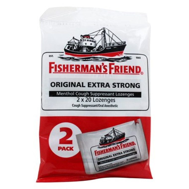 Fishermans Friend Original Extra Strong Menthol Cough Suppressant Lozenges, 40 Ea