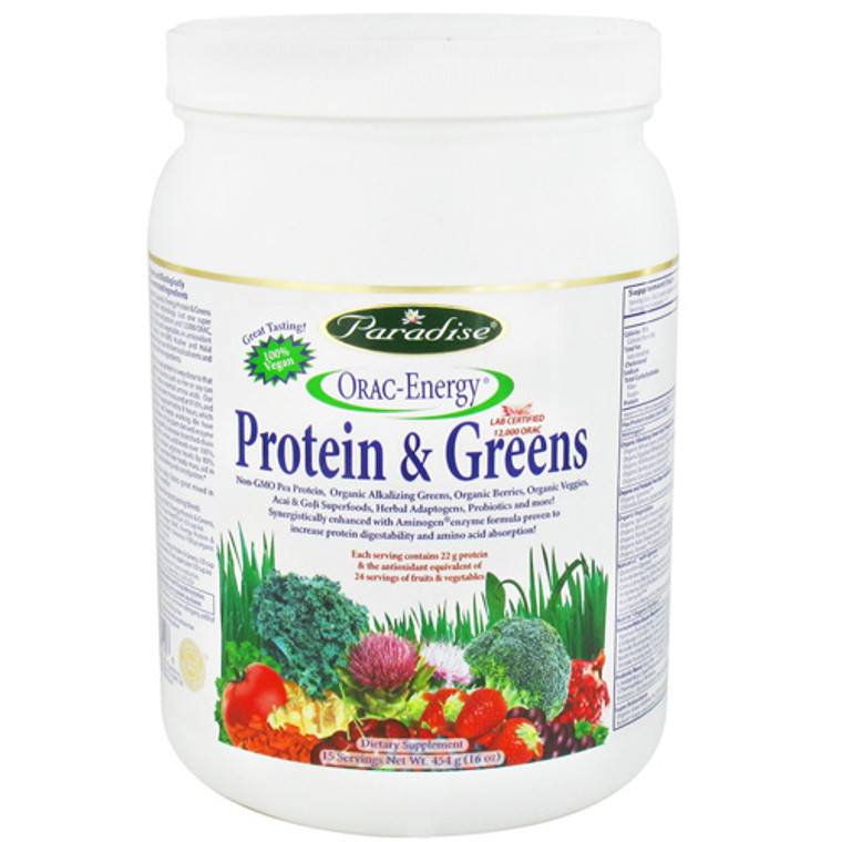 Paradise Herbs Orac-Energy Protein And Greens - 16 Oz