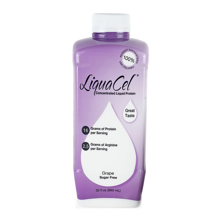 Liquacel Concentrated Liquid Protein Sugar Free Grape, 32 Oz