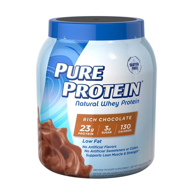 Pure Protein Pure Protein Whey Protein 100% Natural Rich Chocolate, 1.6 Lbs