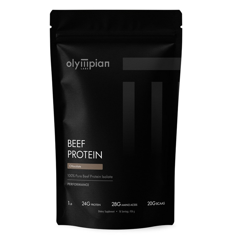 Olympian Labs Beef Protein Isolate Chocolate Support Muscle Growth 1Lbs (456g)